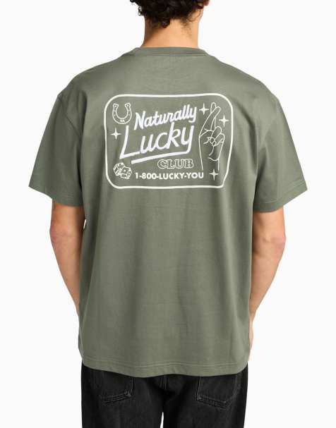 RVCA – Lucky You – Kurzärmliges T-Shirt in Salbeigrün - view 1