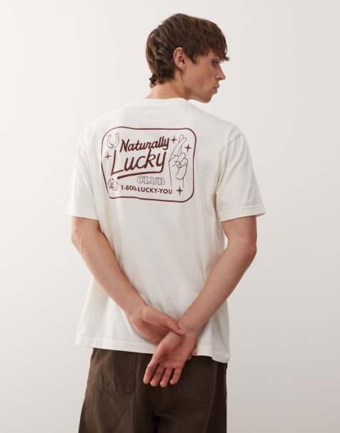 RVCA Lucky you short sleeve t-shirt in antique white
