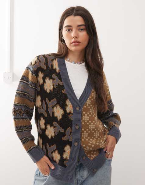 RVCA Lumen cardigan in stone blue