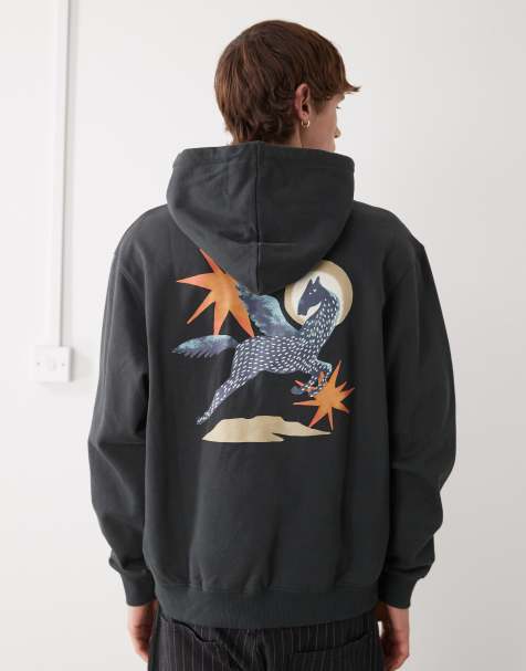 RVCA Pegasus hoodie in pirate black - view 1