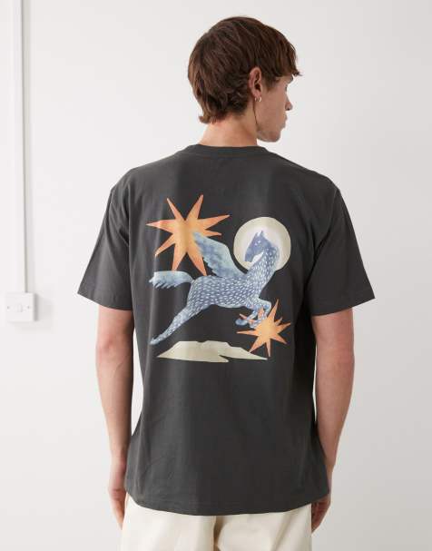 RVCA – Pegasus – Kurzärmliges T-Shirt in Piratenschwarz - view 1
