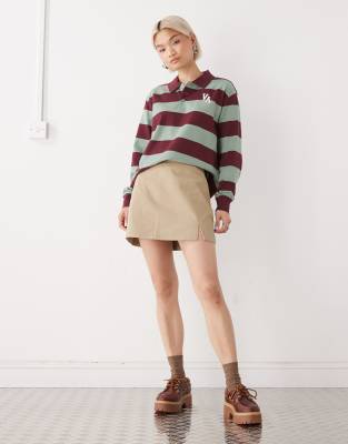 Rvca Reform Mini Skirt In Grey