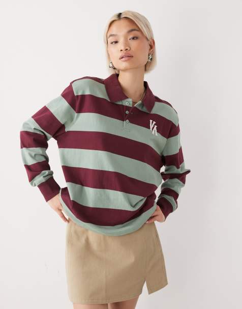 RVCA Rugby long sleeve rugby shirt in sea green - view 1