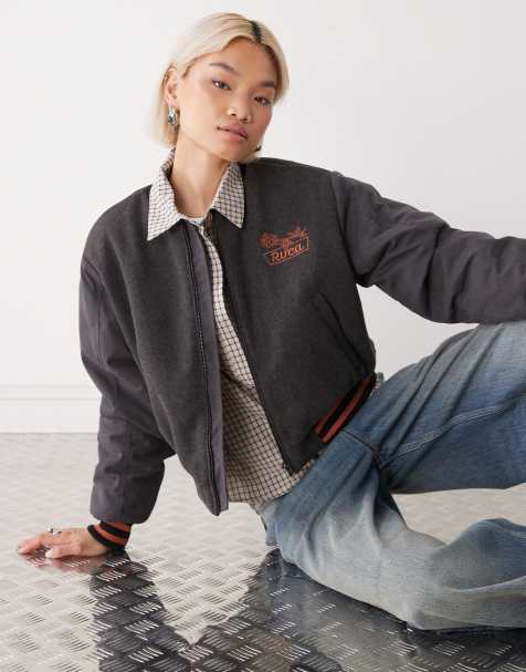 RVCA Ryan bomber jacket in washed black - view 1