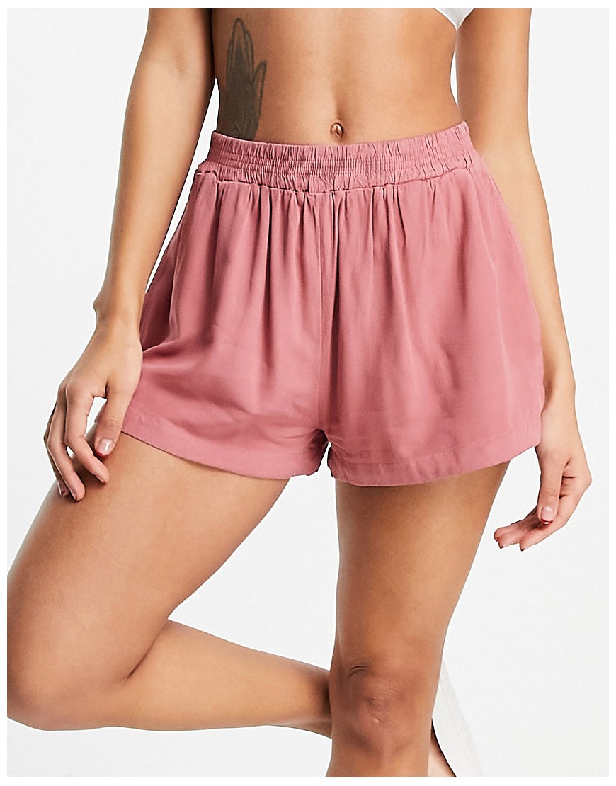 RVCA – Sawyer – Blekrosa shorts med dragsko-Pink