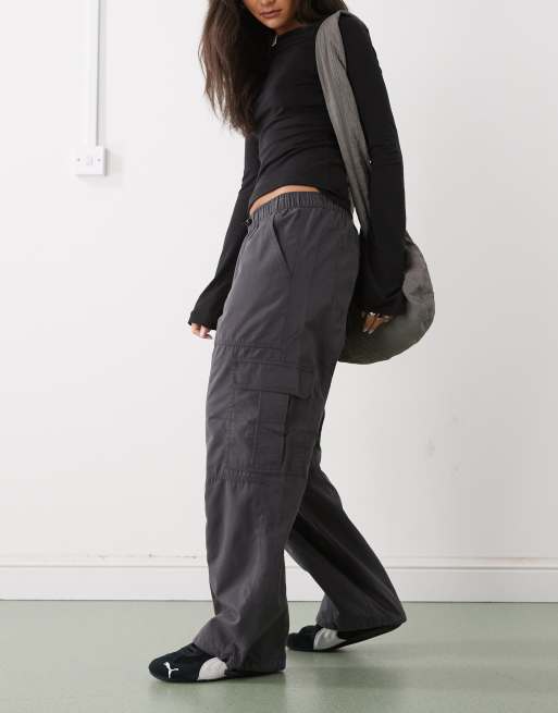 RVCA Stowaway cargo pants in washed black, 3 of 5