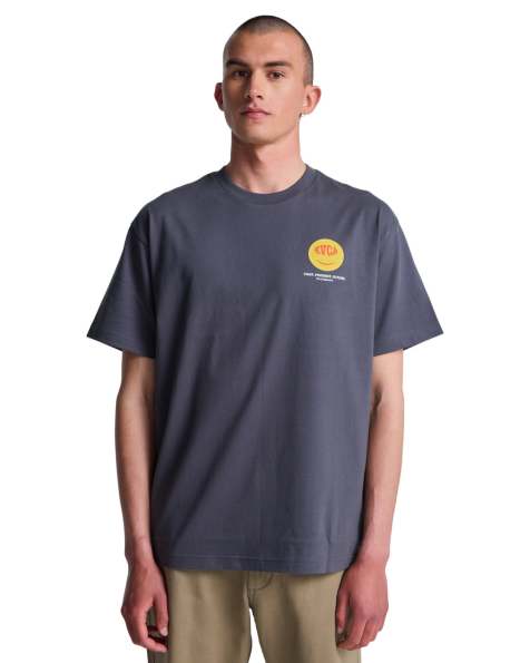 RVCA The judgement short sleeve t-shirt in garage blue - view 1