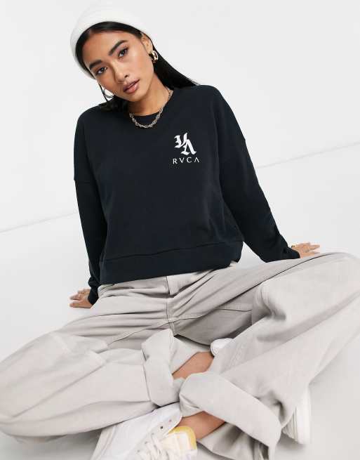 RVCA – VA Vibes – Pullover in Schwarz , 2 von 4