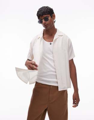 RVCA - Vacancy - Chemise à manches courtes - Céramique-Blanc