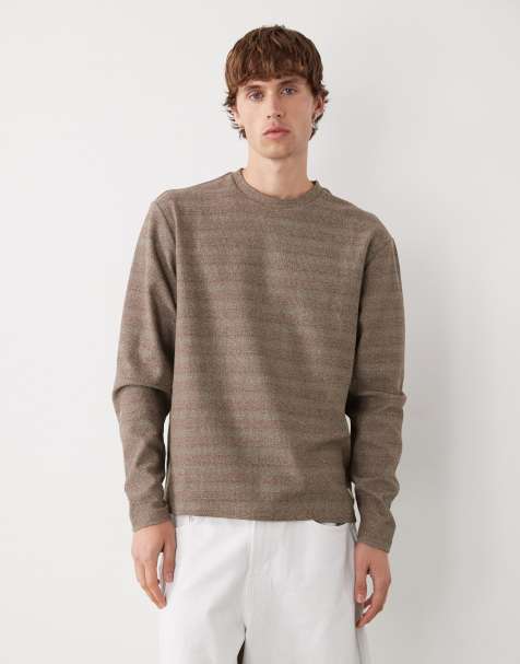 RVCA Vacancy long sleeve top in mushroom - view 1