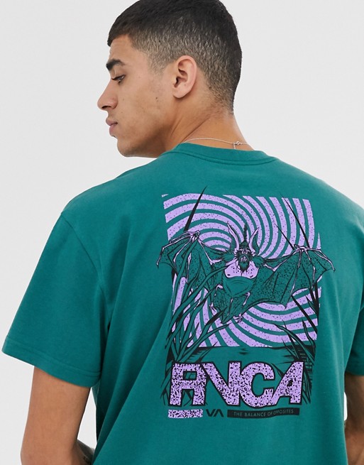 RVCA Vampire Bat printed t-shirt in green