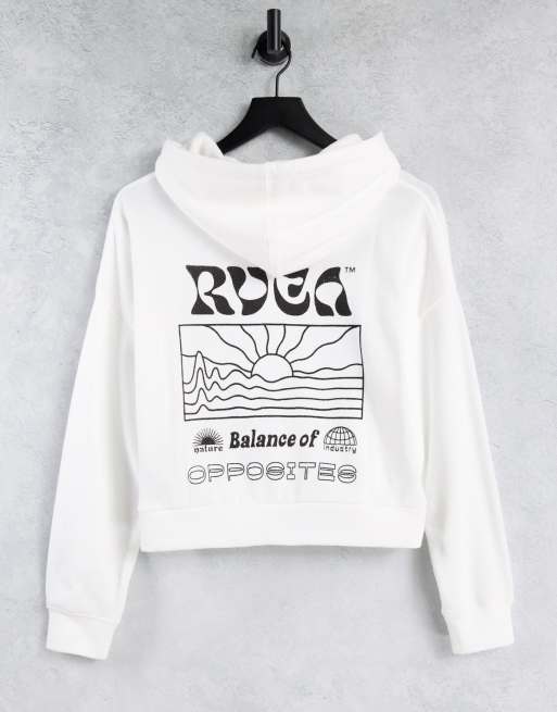 White 2025 rvca hoodie