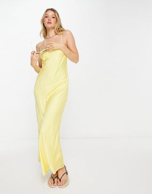 RVCA X STELLA Ninety slip summer dress in lemon