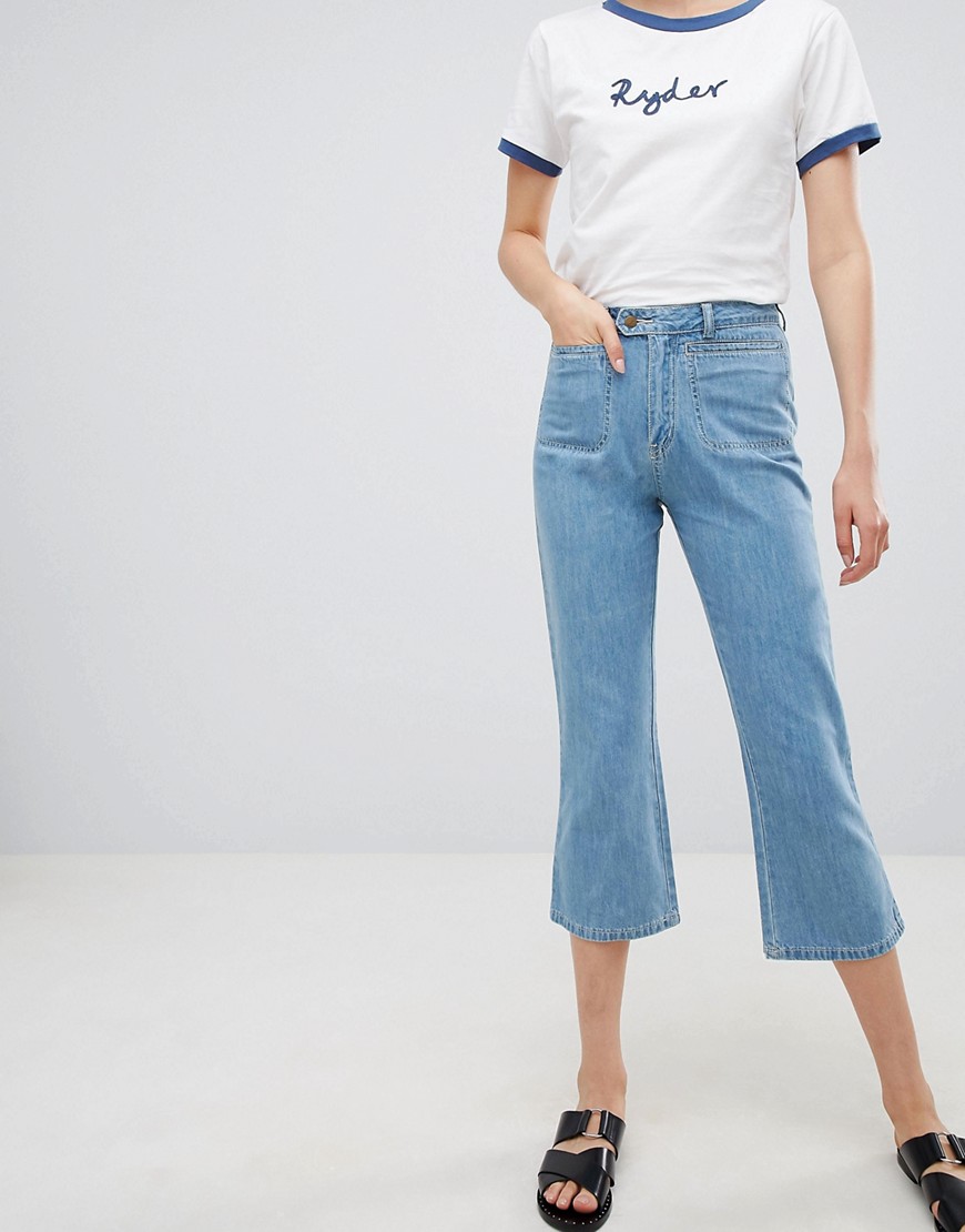 Ryder – Aubrey korta jeans-Blå