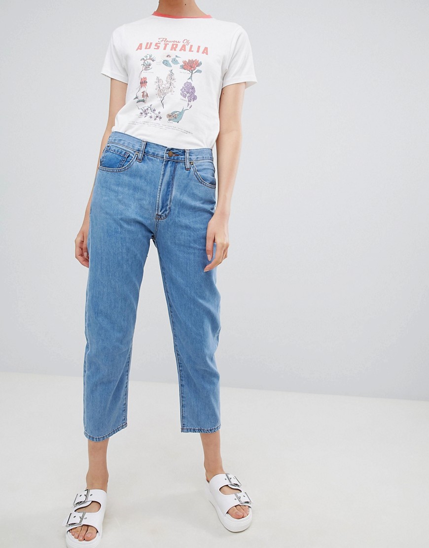 Ryder – Vintage jeans i mom-jeans modell-Blå