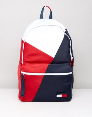 tommy hilfiger backpack red blue white