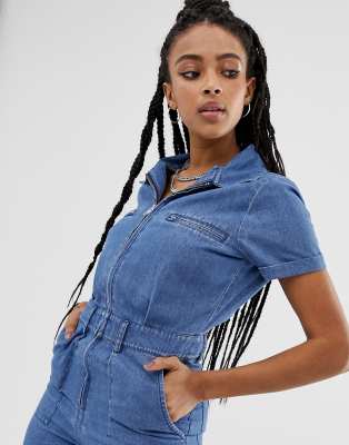 sacred hawk denim jumpsuit