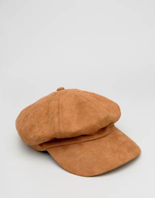 suede baker boy hat