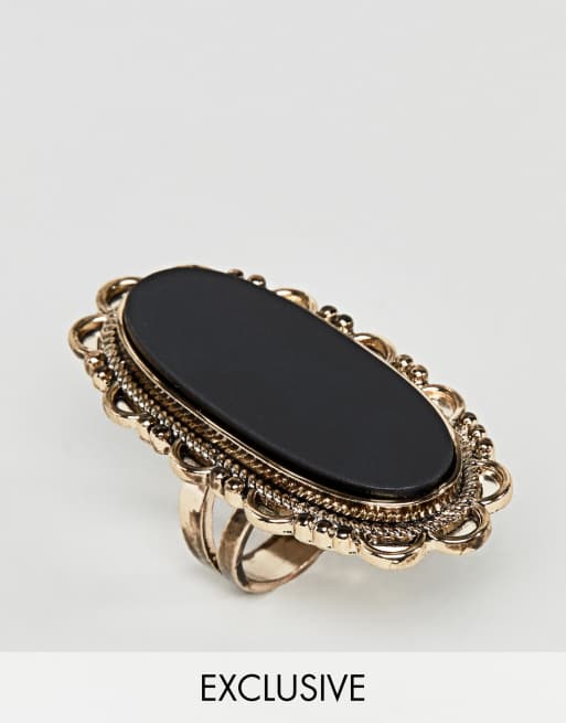 Sacred Hawk Ring Mit Grossem Stein Asos