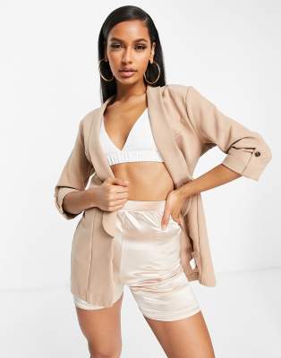 white shorts and blazer co ord