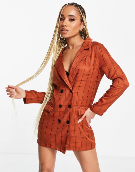 Saint Genies blazer dress in rust