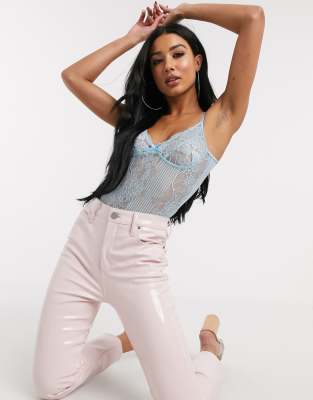 light blue lace bodysuit