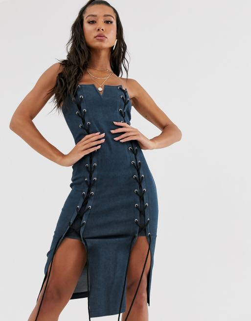 Lace and hotsell denim dress