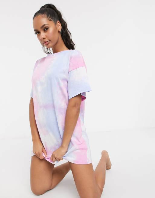 Multi tie dye t cheap shirt dress