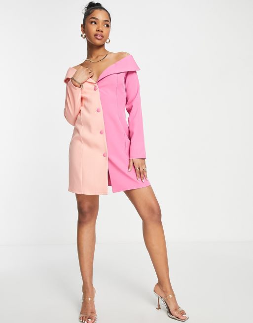 Off the shop shoulder coat dress