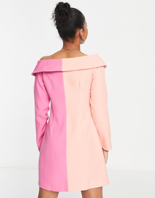 Off shoulder dress hot sale pastel color