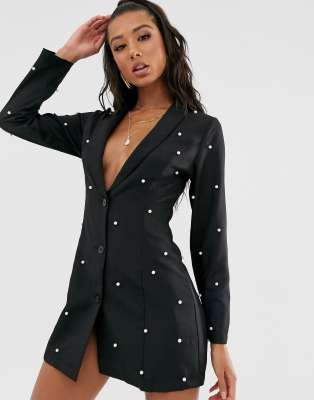 embellished blazer dress