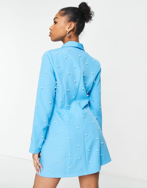 Light blue 2025 jacket dress