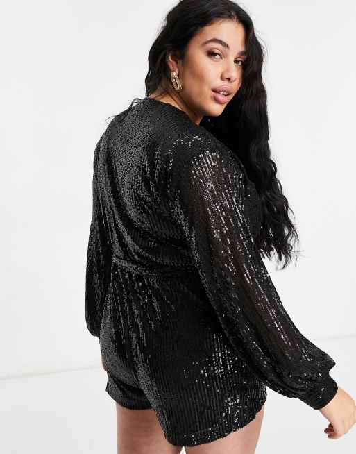 Plus cheap sequin romper