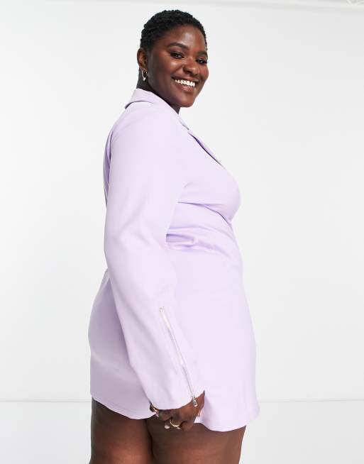 Plus size lavender on sale blazer