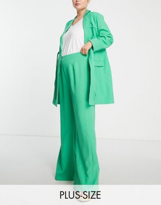 Saint Genies Plus tailored trouser co ord in green - ASOS Price Checker
