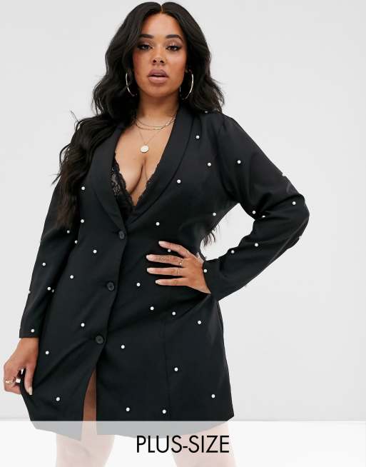 Long black shop blazer plus size