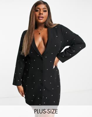 Rhinestone on sale blazer dress