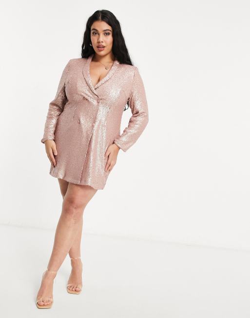 Rose gold 2024 blazer dress