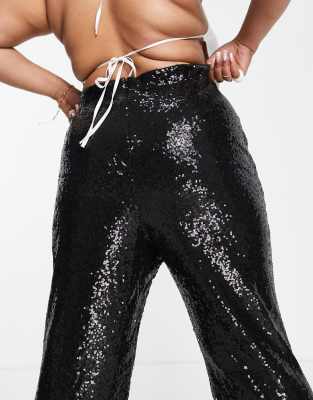 plus size glitter pants