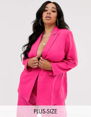 hot pink jacket plus size