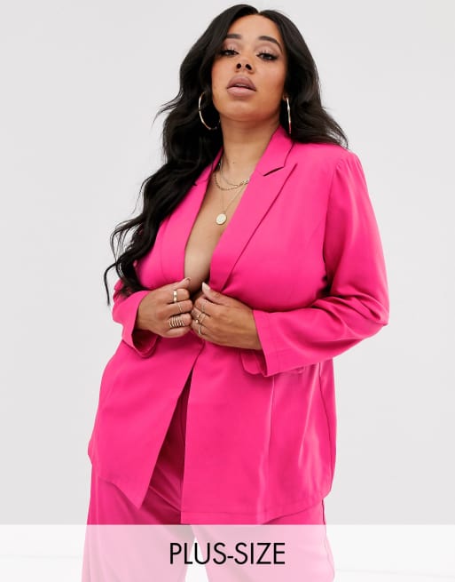 tørre Oberst indsprøjte Saint Genies Plus tailored blazer in hot pink | ASOS