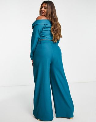 Plus Tailored Flare Pants