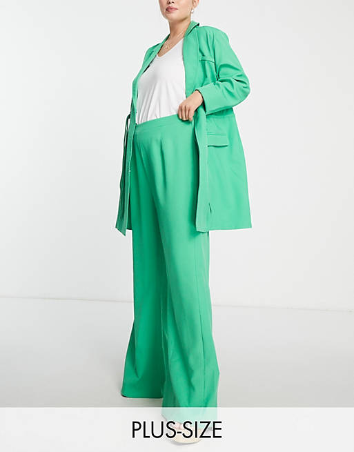 Saint Genies Plus tailored pants in green (part of a set)