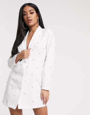 asos white blazer dress