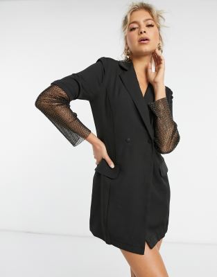 short sleeve blazer dress