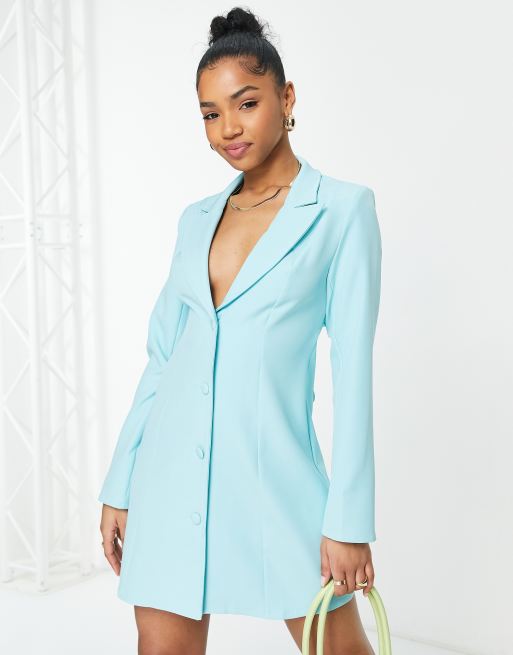 Saint Genies - Vestito blazer con fascette sul retro, colore blu