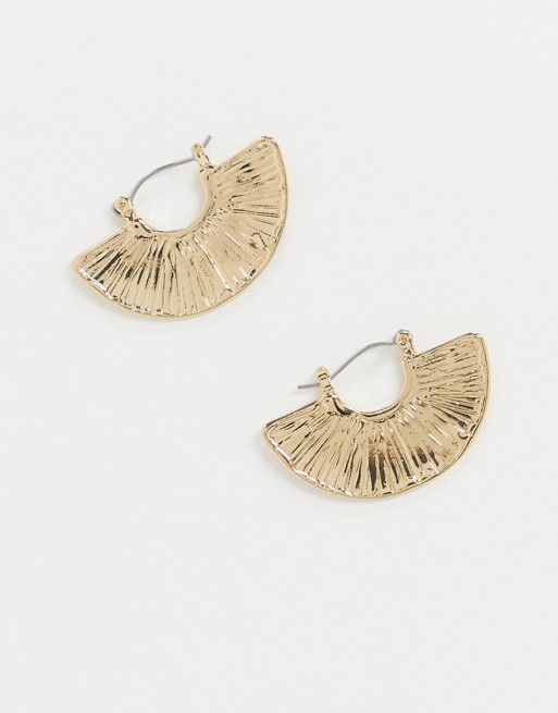Saint Lola gold plated half moon earrings