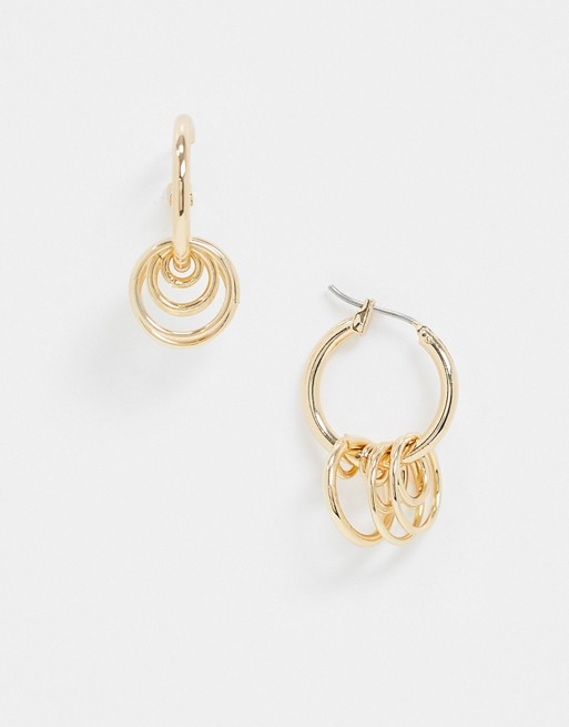 Saint Lola gold plated hoop detail earrings