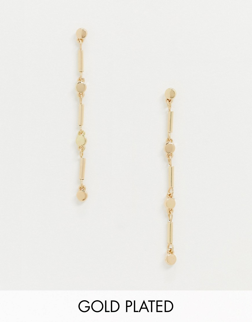 Saint Lola – Guldpläterade örhängen med hängande kedjedetaljer