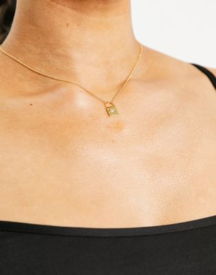 Saint Lola – Halskette mit Vorhängeschlossanhänger in Goldfarbton-Goldfarben